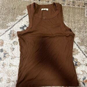 Madewell Brown Ribbed Tank Top